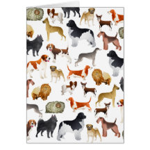 Cute Pedigree Pet Dog Wallpaper Design Card