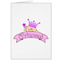 Cute Peeking Baby Princess Greeting Cards