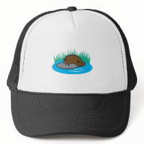 cute peeking platypus hats