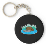 cute peeking platypus key chain