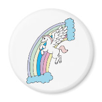 cute pegasus and rainbow design magnets by doonidesigns cute pegasus and rainbow design magnets