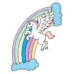 cute pegasus and rainbow design