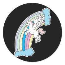 cute pegasus and rainbow design stickers by doonidesigns cute pegasus and rainbow design stickers