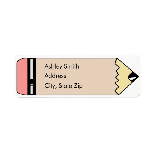 Cute Pencil Return Address Labels Zazzle