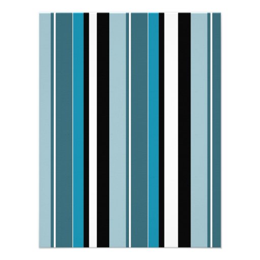 Cute Penguin Birthday Blue Stripe Party Invitation