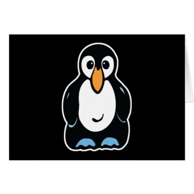 cute penguin Greeting Card