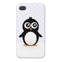 Cute penguin cartoon iPhone 4 cover
