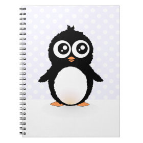 Cute penguin cartoon spiral notebooks