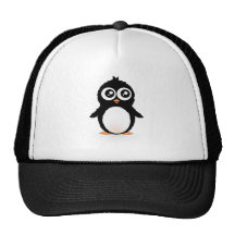 Cute penguin cartoon trucker hat