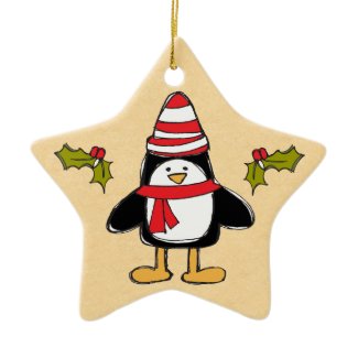Cute Penguin Christmas Ornament ornament