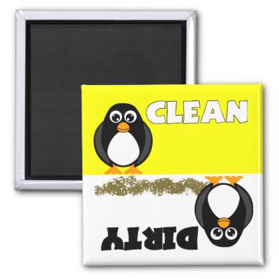 Cute Penguin Clean / Dirty Dishwasher Magnet