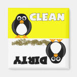 Cute Penguin Clean / Dirty Dishwasher Magnet