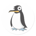 Cute Penguin Emperor Cartoon Shirt Sticker
