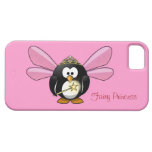 Cute Penguin Fairy Princess with Crown on Pink casemate cases