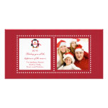 Cute Penguin Family Christmas Photo Card