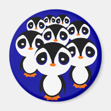 Cute Penguin Family Magnets