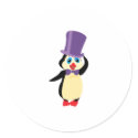 cute penguin in top hat stickers