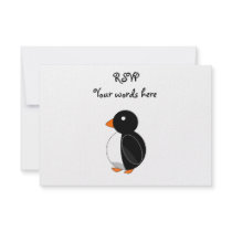 Cute penguin custom invitations