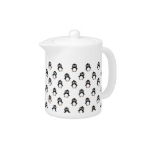 Cute penguin pattern - golden yellow
