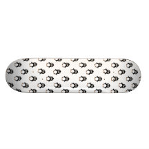 Cute penguin pattern skateboard deck