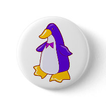 Cute Penguin Sporting Bowtie buttons