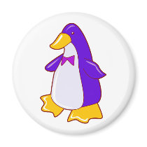 Cute Penguin Sporting Bowtie magnets
