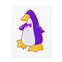 Cute Penguin Sporting Bowtie postcards