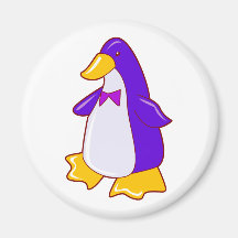 Cute Penguin Sporting Bowtie Refrigerator Magnets