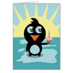 Cute Penguin Standing on Ice cards