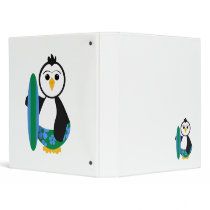 Cute Penguin Surfer binders