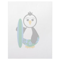 Cute Penguin Surfer letterhead