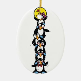 cute penguin totem stack christmas tree ornament cute penguin totem stack christmas tree ornament