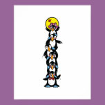 cute penguin totem stack
