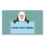 CUTE PENGUIN WITH CUSTOM SIGN, <YOUR TEXT HERE> STICKER