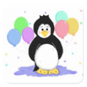 Cute Penguin with Party Balloons stickers