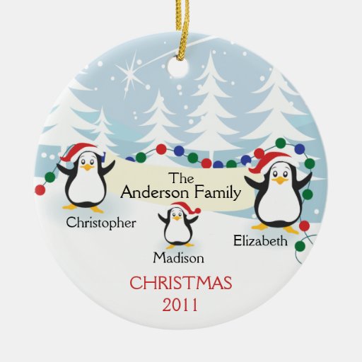 cute penguins family of 3 christmas ornament zazzle cute penguins family of 3 christmas ornament zazzle