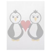 Cute Penguins Holding A Heart letterhead by mydeas Cute Penguins Holding A Heart letterhead