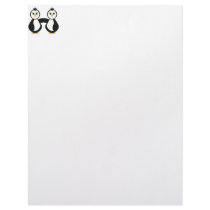 Cute Penguins Holding Hands Customized Letterhead