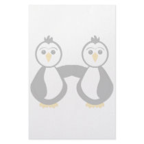 Cute Penguins Holding Hands stationery by mydeas Cute Penguins Holding Hands stationery