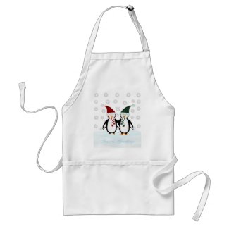Cute Penguins Holiday Apron apron