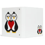 Cute Penguins In Love Vinyl Binders