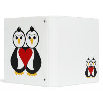 Cute Penguins In Love binders