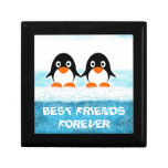 Cute Penquin On Iceberg Box-Best Friends Trinket Box