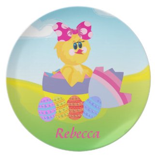 Cute Personalized Easter chic Plate