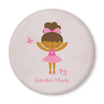 Cute personalized ethnic ballerina magnet