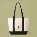 Cute personalized ethnic ballerina tote bag bags