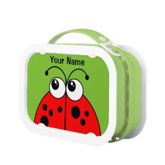 Cute Personalized Lady Bug Red Green
