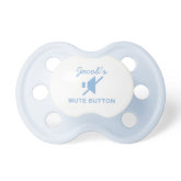Funny Blue Personalized Mute Button Baby Pacifier