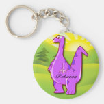Cute Personalized Pink Dinosaur  cartoon Key Chain