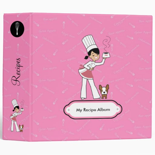 Cute Personalized Recipe Binder for Girls Zazzle